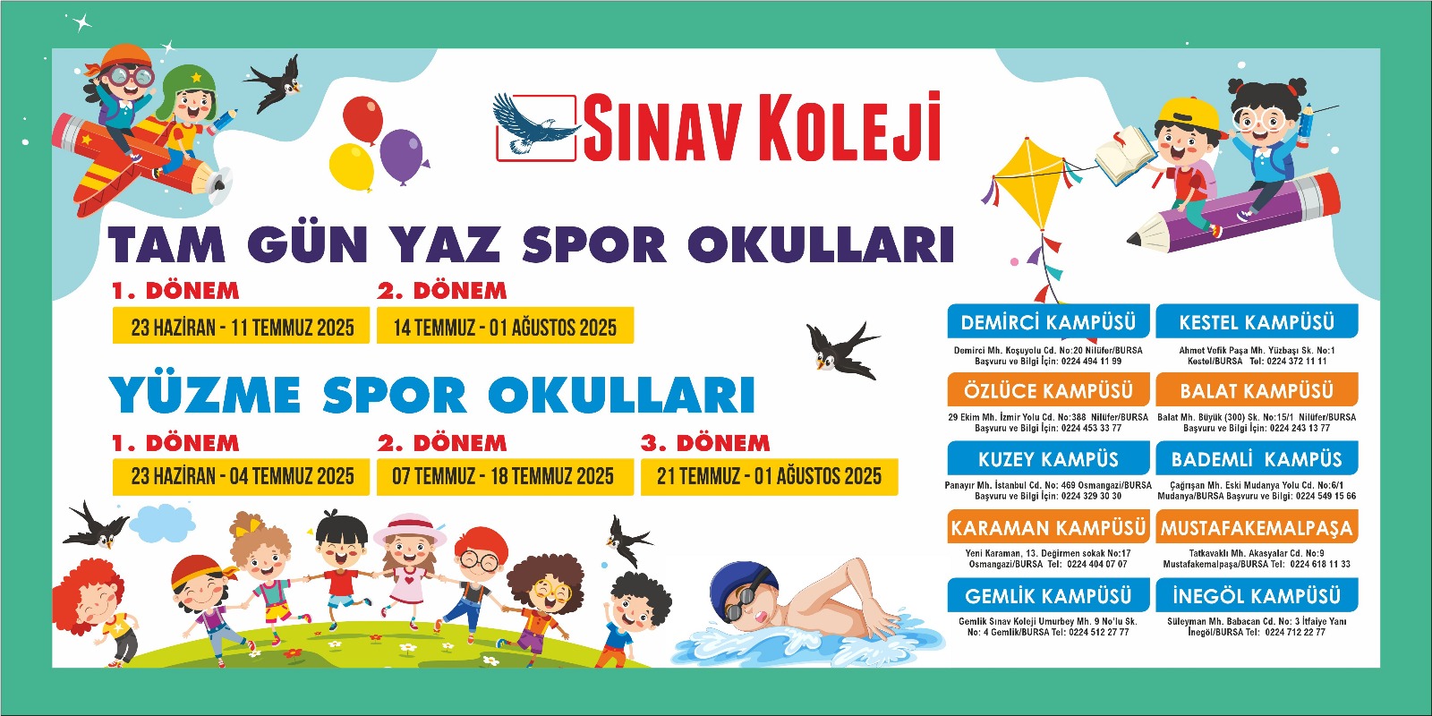 2025 Yaz Spor Okulları